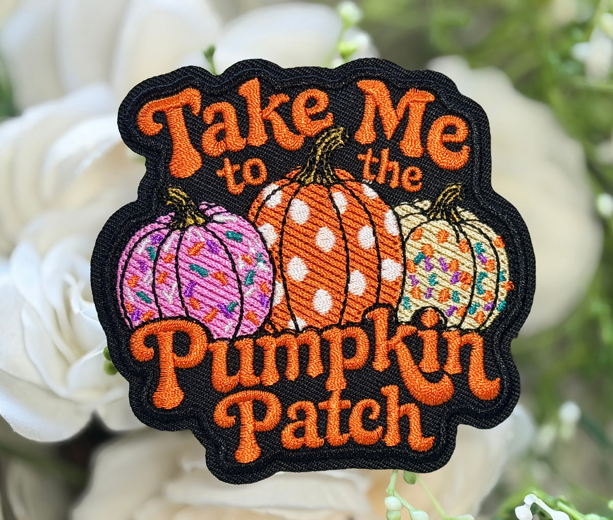Take Me to the Pumpkin Patch Iron on Patch