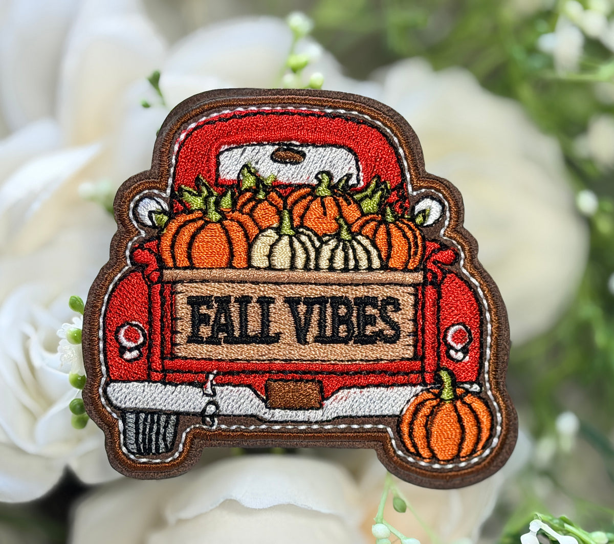 Fall Vibes Truck Iron on Patch