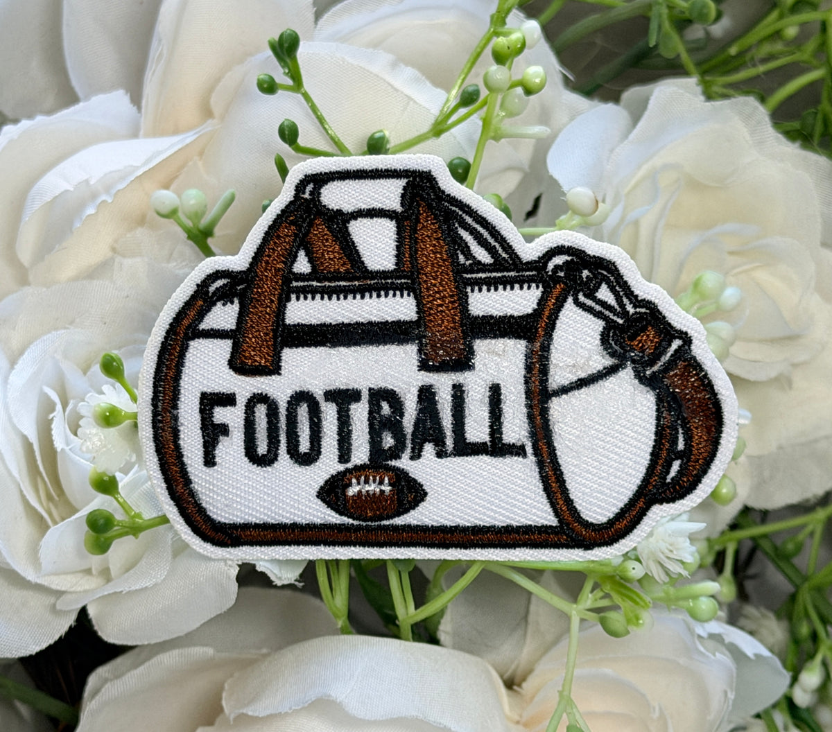 Football Tote Iron on Patch