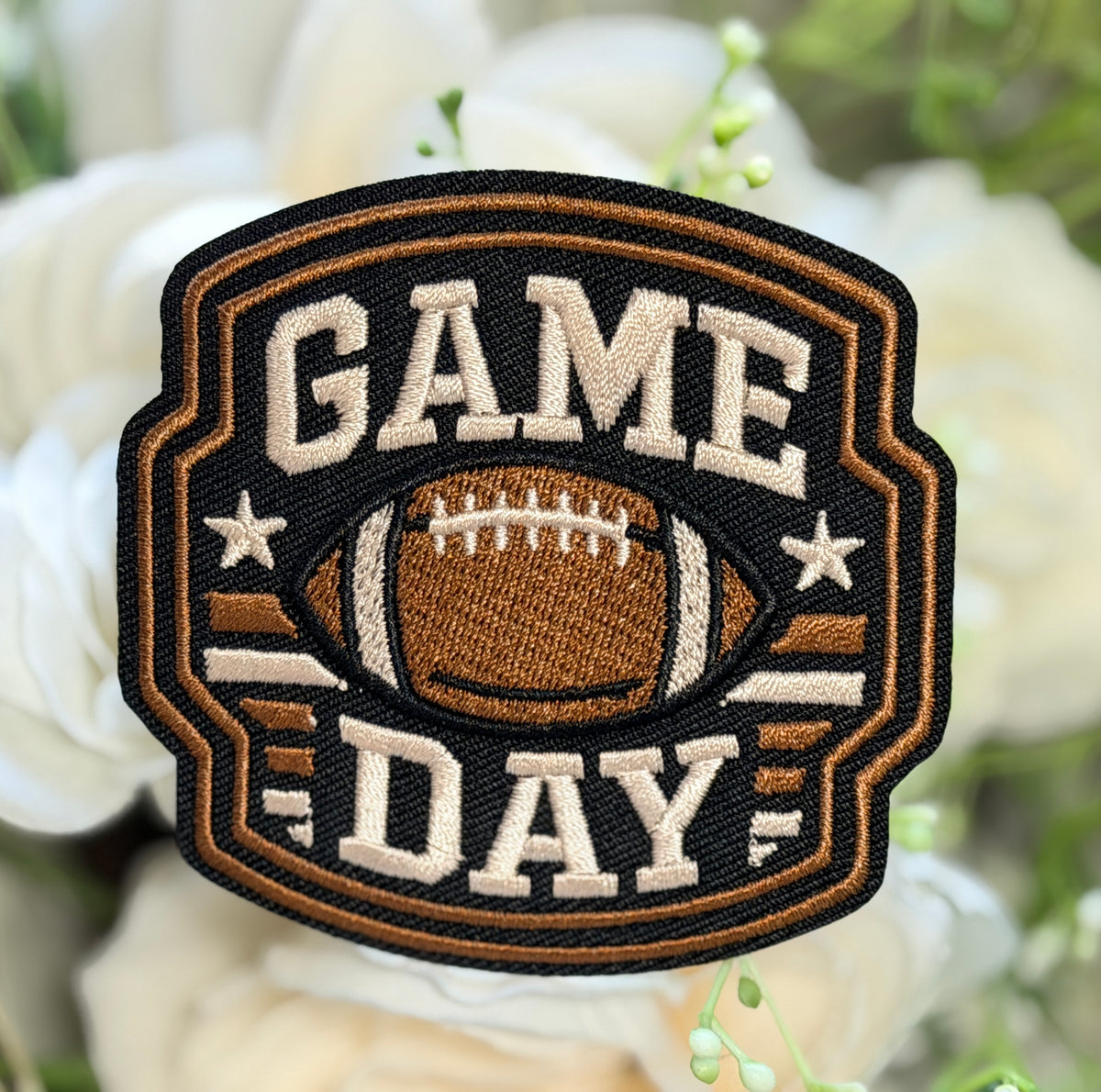 Game Day Football Badge Iron on Patch