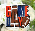 Game Day Orange and Blue Iron on Patch