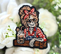 Sweet Tea Skeleton Iron on Patch