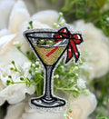 Martini Bow Iron on Patch