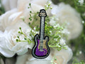 Purple Guitar Iron on Patch