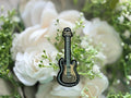 Gray Guitar Iron on Patch
