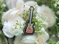 Light Pink Guitar Iron on Patch