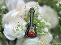 Red Guitar Iron on Patch