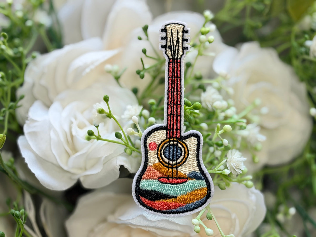 Westen Pastel Sunset Guitar Iron on Patch