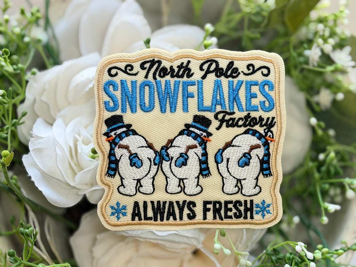 North Pole Snowflakes Factory Iron on Patch