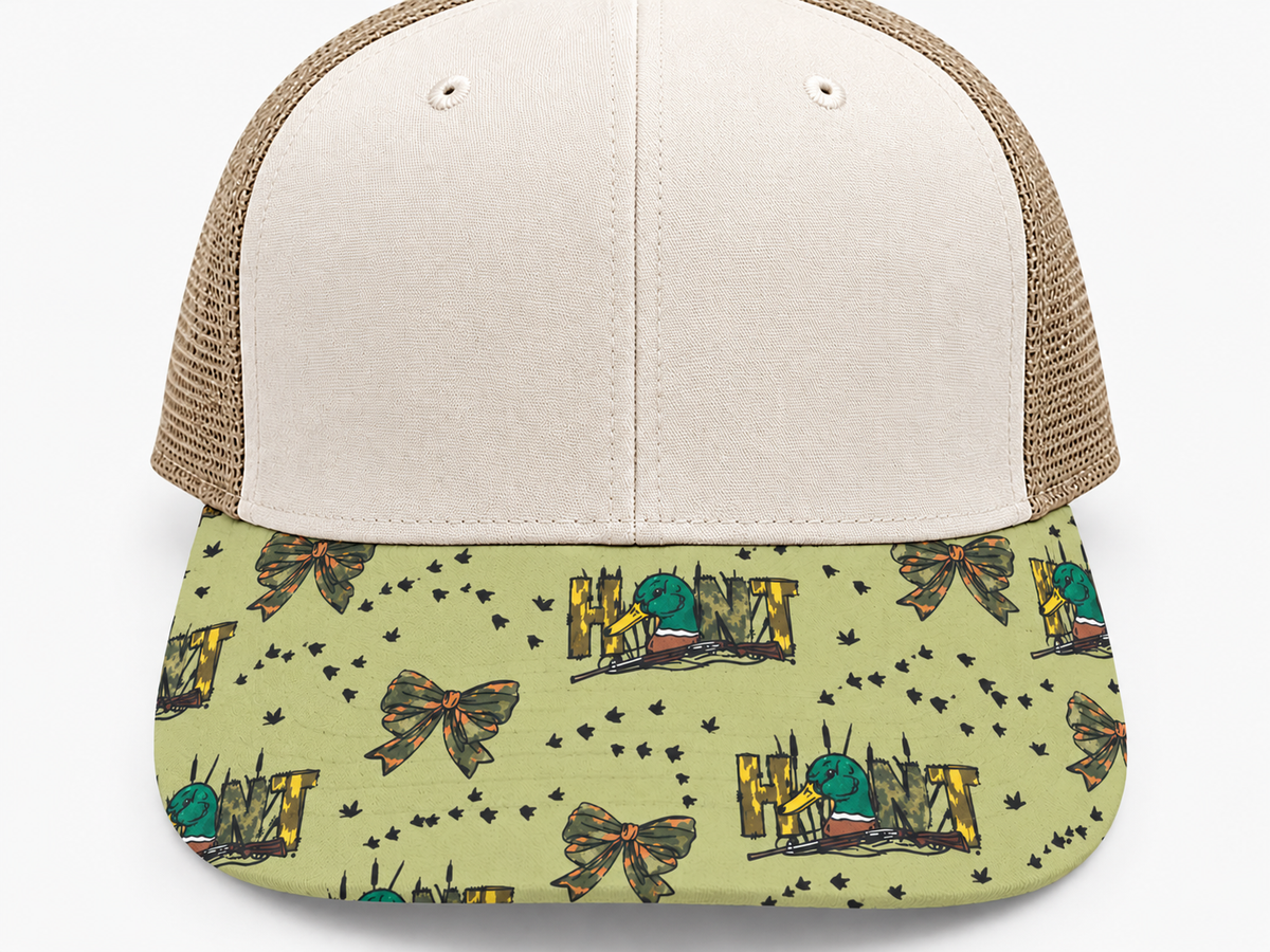 Green Duck Hunting Brim Transfer Sheet