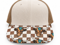 Checkered Cow Brim Transfer Sheet