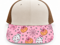 Pink Flower Ghost Brim Transfer Sheet