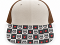 Bull Dog Checkered Heart Brim Transfer Sheet