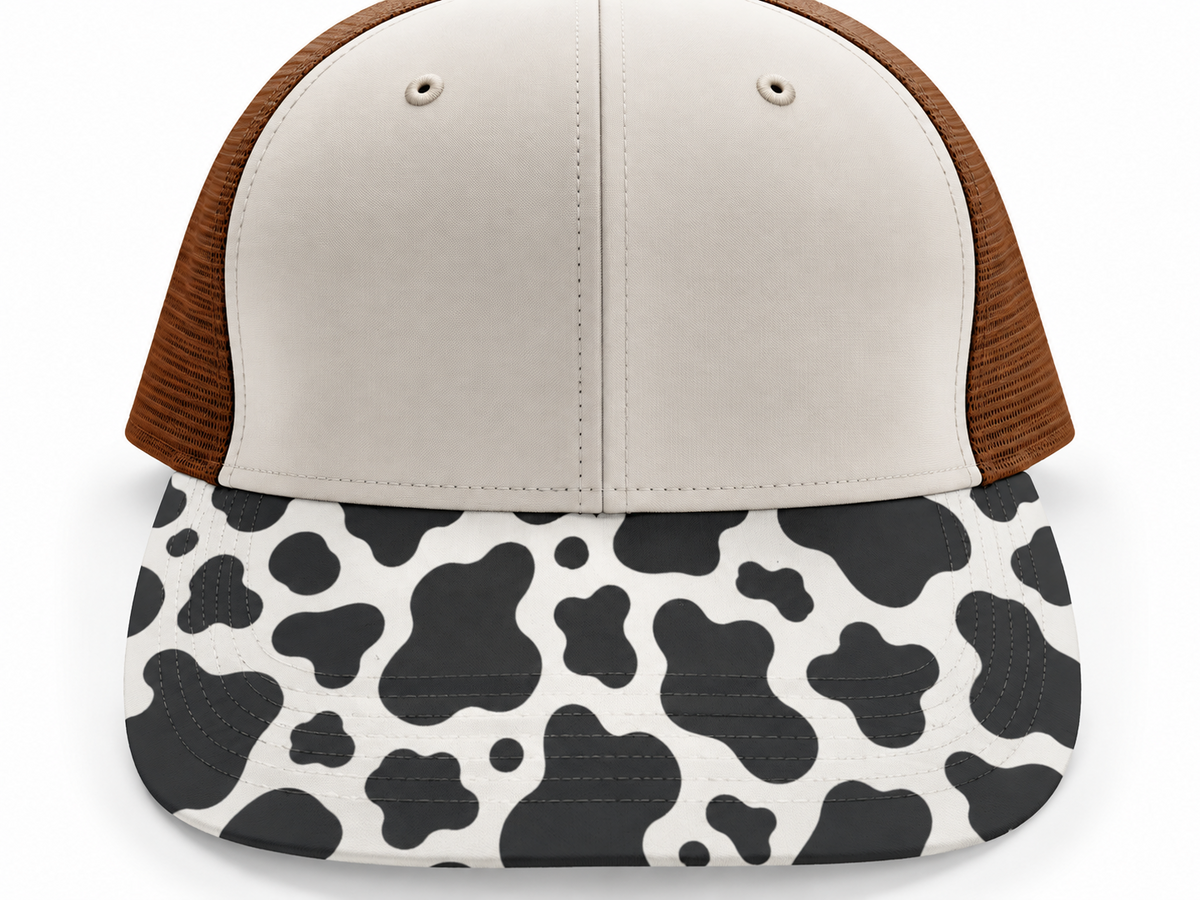 Cow Print Brim Transfer Sheet