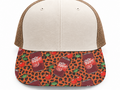 Cherry DP Leopard Print Brim Transfer Sheet