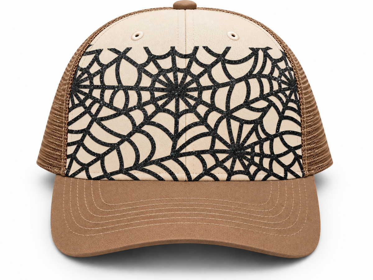 Glitter Spider Web Front Panel Transfer Sheet