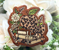 Leather Leopard Apple and Books