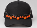 Orange and Black Pumpkin Hat Chain