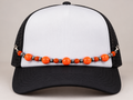 Orange and Black Spider Ball Hat Chain
